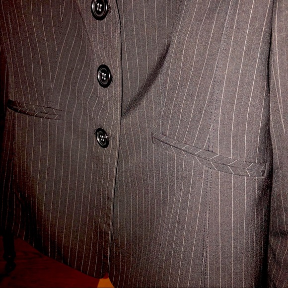 Ann Taylor Pinstripe Suit Jacket - Picture 4 of 7